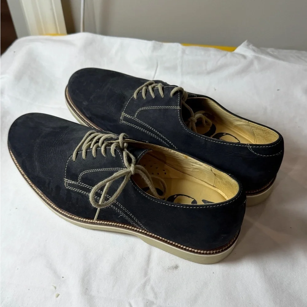 Men’s Nordstrom 1901 Carson 10.5 Navy Oxford Nubuck Derby Suede Shoes
